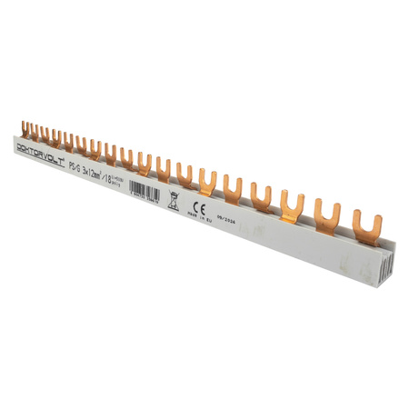 Szyna łączeniowa grzebieniowa PS/G 3-fazowa 18-modułowa 12mm2 80A DV 6619