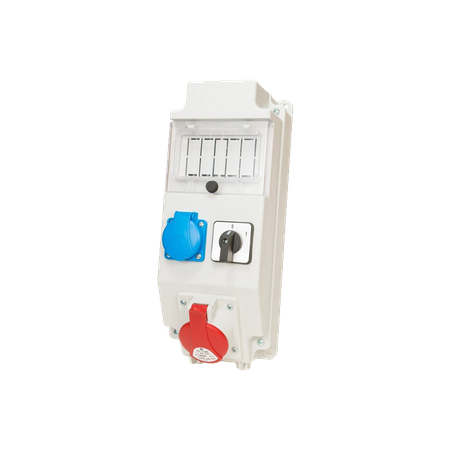 Rozdzielnica 1x16A/5P 1x250V okienko wyłącznik 0-1 ROS 5/X-12.1/0-1