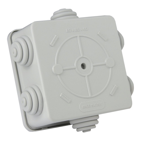 Puszka odgałęźna z dławikami IP44 80x80x40 M-L 003