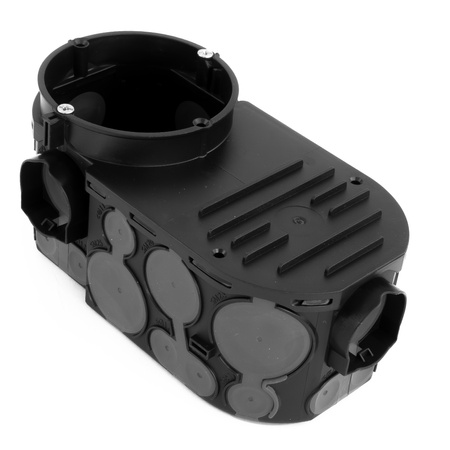 F-tronic Puszka instalacyjna podtynkowa 10 sztuk do elektroniki IT z membraną 67mm czarna VDE 732 E550