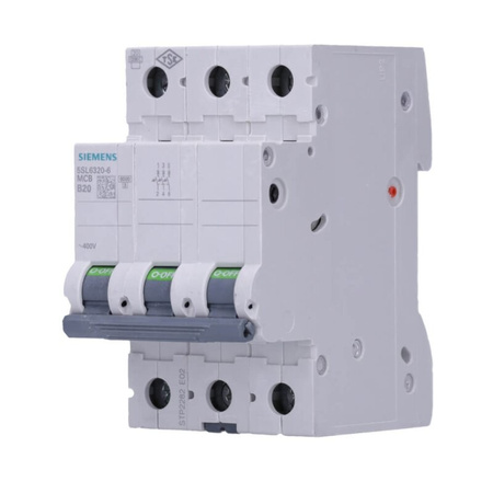 Wyłącznik nadprądowy 3P B 20A 6kA AC VDE Siemens 5SL6320-6