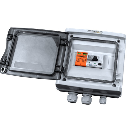 Rozdzielnica PV Fotowoltaiczna Solarna AC 1F B20 25A 300mA T1 T2 Doktorvolt DV-9498-FOT-265-AC
