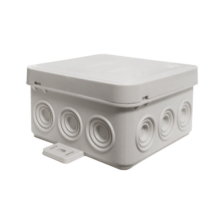 Puszka natynkowa 12-wlotowa wym/zew 75x75x41 mm IP54 szara ViPlast 035-03