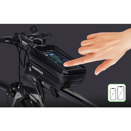 Torba rowerowa Snake Track na ramę ST03 wodoodporna z panelem na telefon 1,2L T-50236
