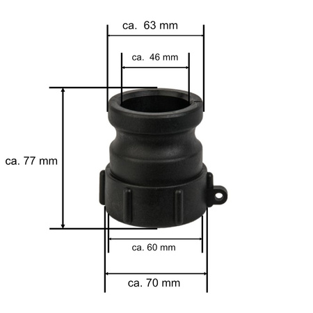 Złącze IBC GW S60x6 Camlock A 2'' Bradas IBCS60F-CGA200A