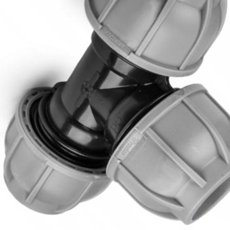 Trójnik do rur PE 40 / 32 / 40 mm PN10 BRADAS DSRA10T4032