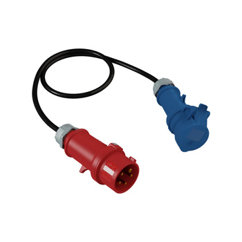 Adapter 1m z wtyczki 230V/16A/5P na gniazdo kempingowe 230V/16A/3P DV-2766-CEE-A-C