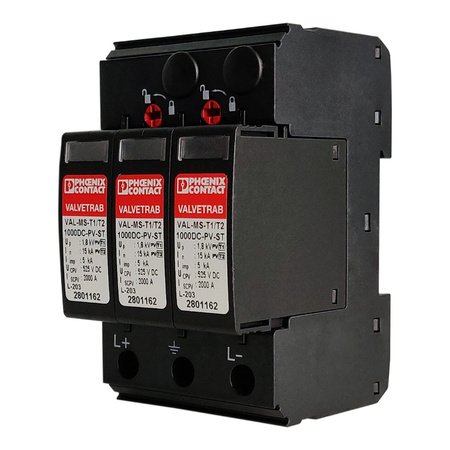 Odgromnik Ogranicznik Przepięć typ 1/2 VAL-MS-T1/T2 1000DC-PV/2+V PHOENIX CONTACT 2801160