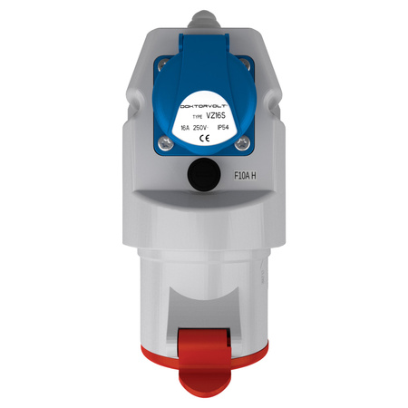 Gniazdo natynkowe CEE 32A 5P + 230V siłowe IZVZ-S 3253 DV