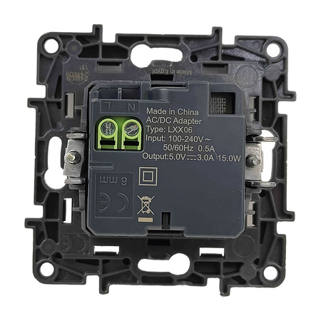 Podwójne gniazdo USB typu C LEGRAND Niloe Step czarne 2xUSB C 3A 863539