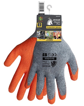 Rękawice ochronne HUZAR CLASSIC PLUS lateks rozmiar 9 BRADAS RWHCP9