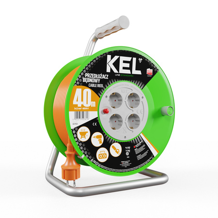 Przedłużacz bębnowy 40m 4 Gniazda 230V Schuko 3680W W-97541