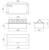 Przedłużacz biurkowy 3x230V z uziemieniem aluminium GTV AE-PB03GU-53