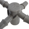 50x Czwórnik do emiterów i kroplowników patykowych 5mm wtyk na wąż 3x5mm DSK-5135L5-50