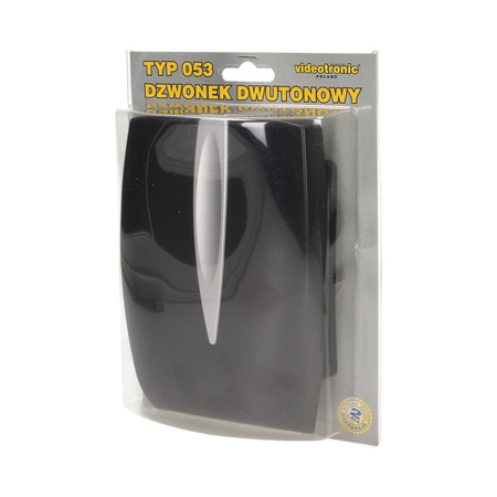 Dzwonek elektromechaniczny dwutonowy 8V. czarny OR-DP-VD-146/B/8V