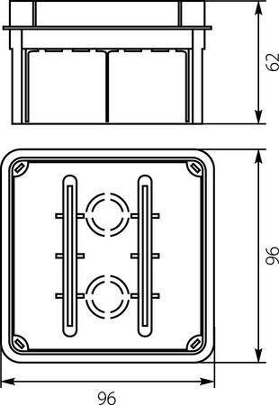 Puszka instalacyjna podtynkowa Pp/t 3 E-P 11.3