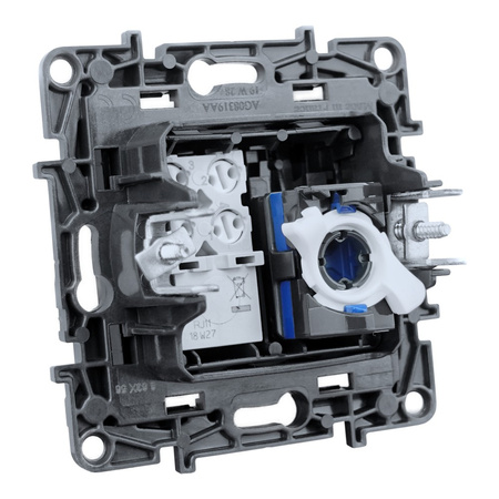 Gniazdo komputerowo - telefoniczne 1 x RJ45 1x RJ11 czarne Niloe Step 863556