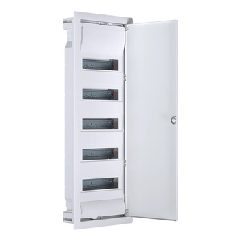 Rozdzielnica podtynkowa 5 rzędowa 60 skrzynka elektryczna biała Hager Volta 5x12 VU60NC