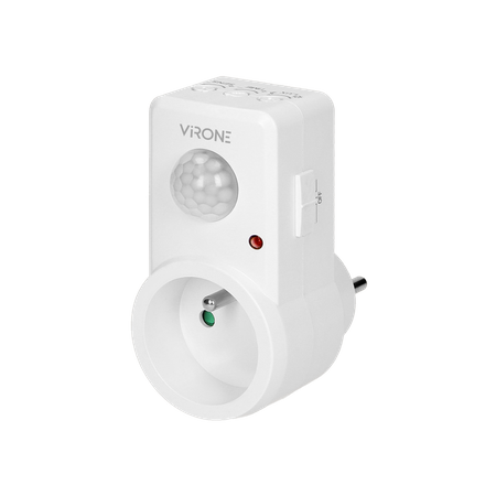 Gniazdkowy czujnik ruchu 120° IP20 280W MS-1