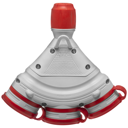 Trójdrożne gniazdo Schuko IP44 3×2P+Z 16A 250V szaro-czerwone GN-X3/44S W-01163