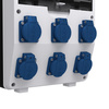 Rozdzielnica budowlana z licznikiem 1F Siemens pTD-S/FI 6x230V gniazda Mennekes Schuko Doktorvolt DV-4821-D