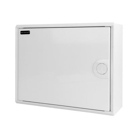 Rozdzielnica modułowa natynkowa 1x12 zabezpieczona 8xMCB 1xRCCB VDE okablowana skrzynka elektryczna Hager 245x305x96,5mm Doktorvolt DV-6296-NT