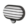 SOLANO. oprawa ogrodowa z czujnikiem ruchu 180st. 1x60W. E27. IP44. plastik. czarna