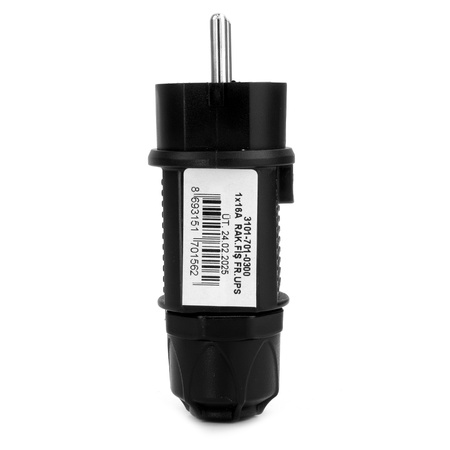 Wtyczka elektryczna UPS z dławnicą kablową 16A typ e IP44 250V TPE 3101-701-0300