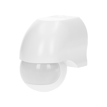 Czujnik ruchu 180st.. regulacja pionowa i pozioma. IP44. 1200W. biały