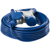 Przedłużacz trójdrożny 25m 250V 16A Schuko 3×2P+Z H07BQ-F 3×1,5 mm² IP44 W-01201