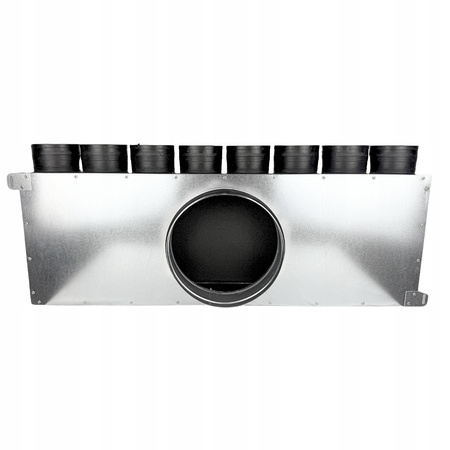Skrzynka rozdzielcza rozdzielacz rurowy wentylacyjny fi 160 8x75 mm płaski E-KRR-8X75/160-OC (0+8+0)