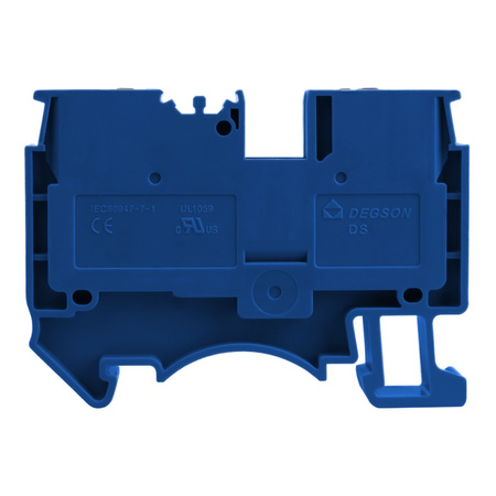 Złączka szynowa przelotowa zaciskowa niebieska 6mm2 1P UL DS6-01P-12-00A(H)