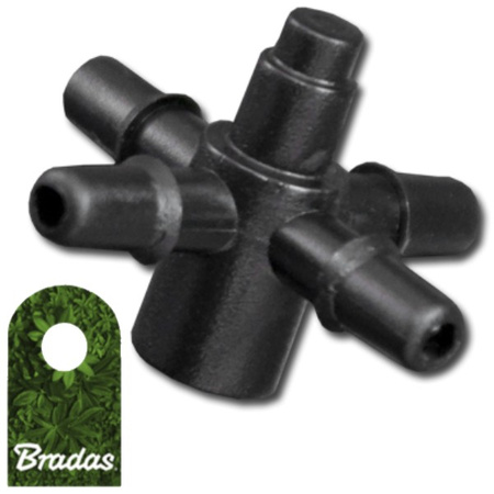 Czwórnik do emiterów i kroplowników patykowych 4mm na wąż 3,5mm Bradas DSK-5135L4