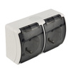 Gniazdo podwójne SCHUKO natynkowe ViPlast Koala IP44 białe 182‑51 VG-2 182-51