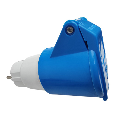 Marlanvil Adapter kempingowy wtyk Uni-Schuko 16A 250V na 16A CEE gniazdo przejściówka IP40 6.816.213