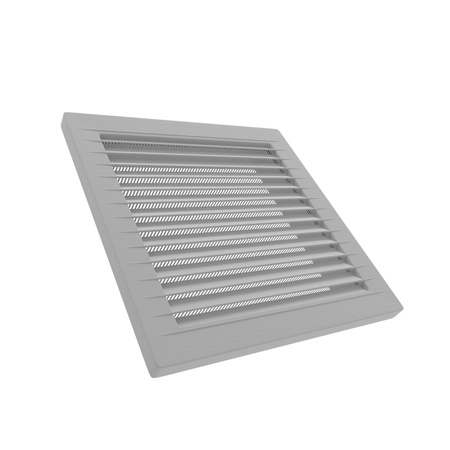 Kratka wentylacyjna skośna z siatką 14x14 szara AirRoxy 02-338