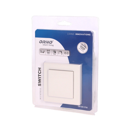 Włącznik pojedynczy natynkowy. do zdalnego sterowania włącznikami podtynkowymi i gniazdami ORNO Smart Living OR-SH-1710