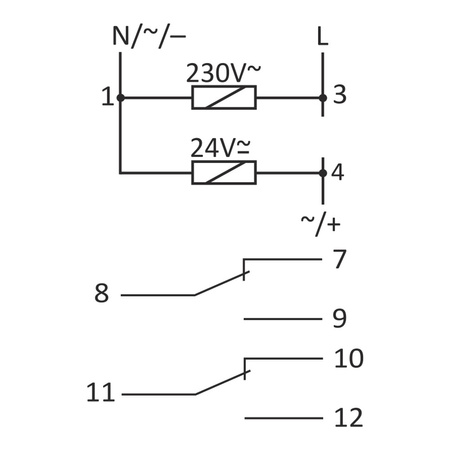 Przekaźnik czasowy wielofukncyjny - uniwersalny styk 2NO/NC F&F PCU-510 DUO