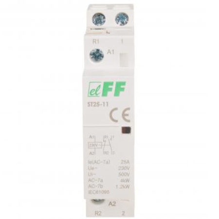 Stycznik modułowy 25A 230V AC na szynę F&F ST25-11