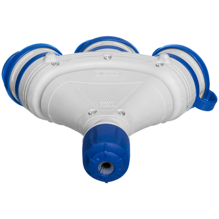 Trójdrożne gniazdo Schuko IP44 3×2P+Z 16A 250V szaro-niebieskie GN-X3/44S W-01165
