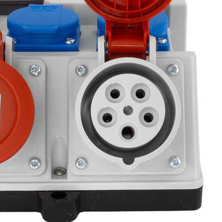 Rozdzielnica budowlana TR-S 32A 2x16A 4x230V Schuko Doktorvolt DV-7273-D