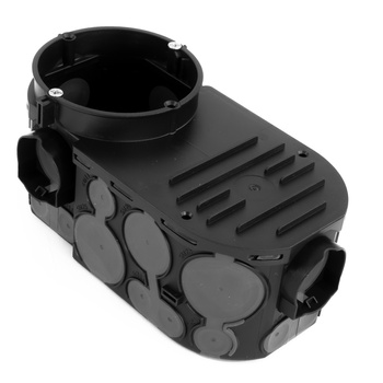 F-tronic Puszka instalacyjna podtynkowa 1 sztuka do elektroniki IT z membraną 67mm czarna VDE 7320009