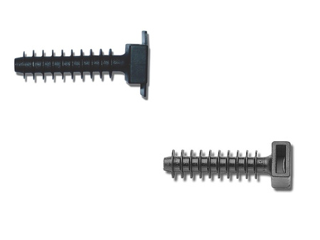 Kołki montażowe do opasek zaciskowych fi 6 mm czarne 100 sztuk BMKN5458