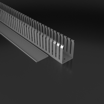 Korytko grzebieniowe 25x40mm 1m jasnoszare z pokrywą kanał kablowy do rozdzielnic i szaf sterowniczych E134