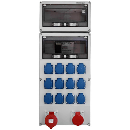 Rozdzielnica budowlana eXT 32A 16A 12x230V Schuko Mennekes Doktorvolt DV-2308-D