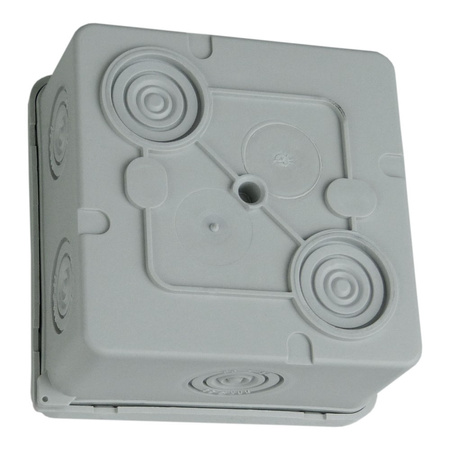 Puszka natynkowa wym/wew 80x80x40 mm 6+2 membrany IP65 M-L 003.CS