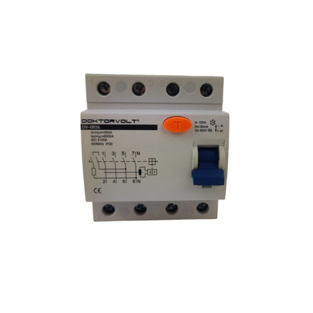 Wyłącznik różnicowoprądowy Typ A 30mA 100A 4P RCD DV-0836