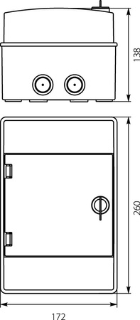 RH-4 Rozdzielnica hermetyczna natynkowa 4Modułowa VDE IP65 E-P 36.04