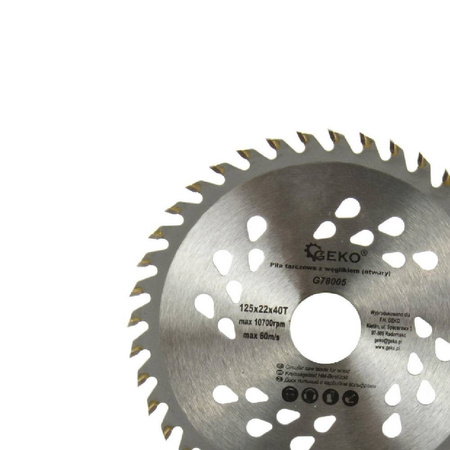 Piła tarczowa do drewna 125x22x40T G78005