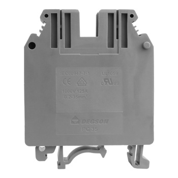 Złączka szynowa przelotowa szara śrubowa 35mm2 1P VDE UL PC35-01P-11-00A(H)